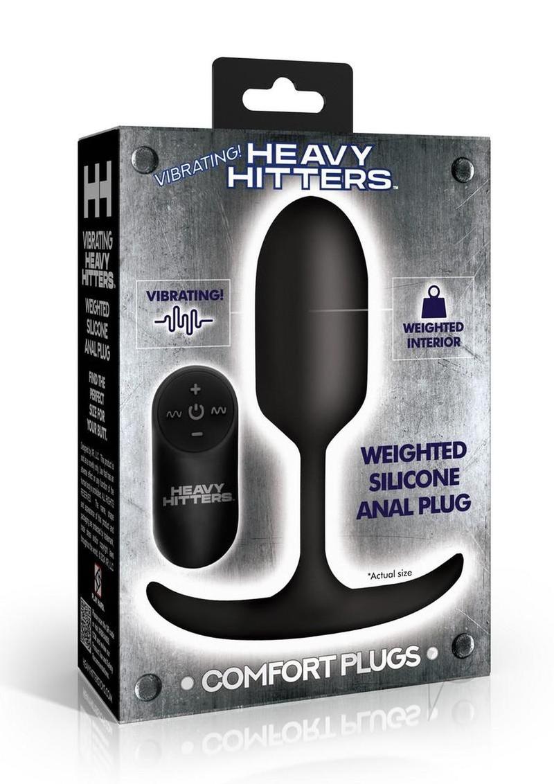 Heavy Hitters Vibrating Weighted Silicone Anal Plug -with remote pelvictech Heavy Hitters Vibrating Weighted Silicone Anal Plug -with remote pelvictech