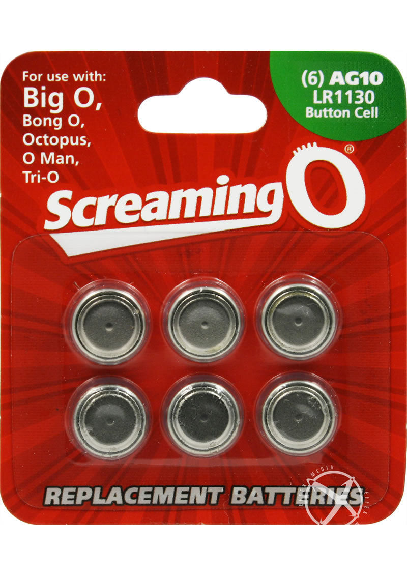 AG10 Batteries Button Cell 6 Pack, Screaming O