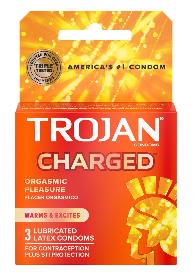 Trojan Charged Pleasure Condoms (3-Pack) pelvictech Trojan Charged Pleasure Condoms (3-Pack) pelvictech