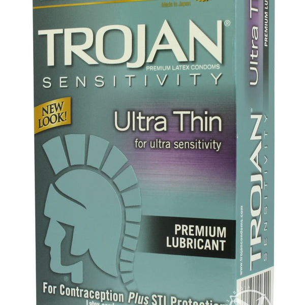 Trojan Condom Sensitivity Ultra Thin Lubricated 12 Pack  pelvictech