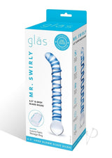 Glas Mr. Swirly G-Spot Glass Textured Dildo 6.5in