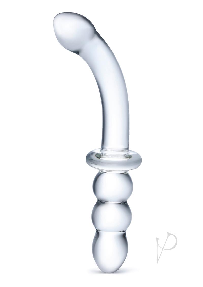 Glas Ribbed G Spot Glass Dildo 8in