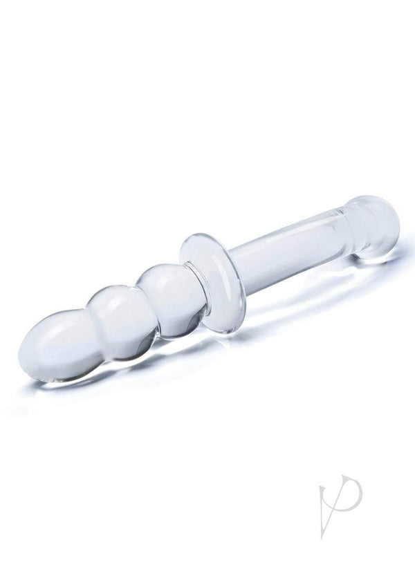 Glas Ribbed G Spot Glass Dildo 8in