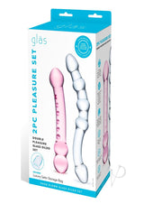 Glas Double Pleasure Glass Dildo Set (2 Piece)