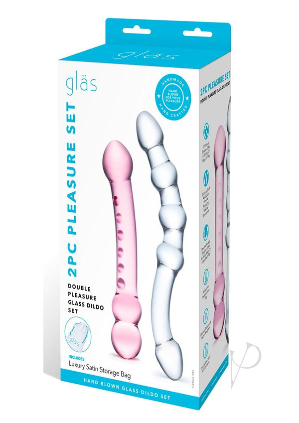 Glas Double Pleasure Glass Dildo Set (2 Piece)