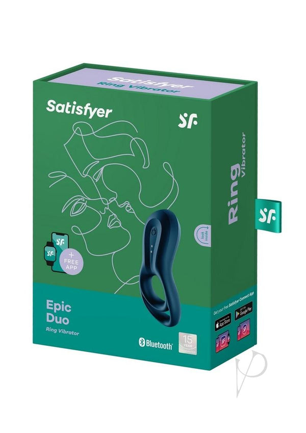 Satisfyer Epic Duo Silicone Vibrating Cock & Ball Ring