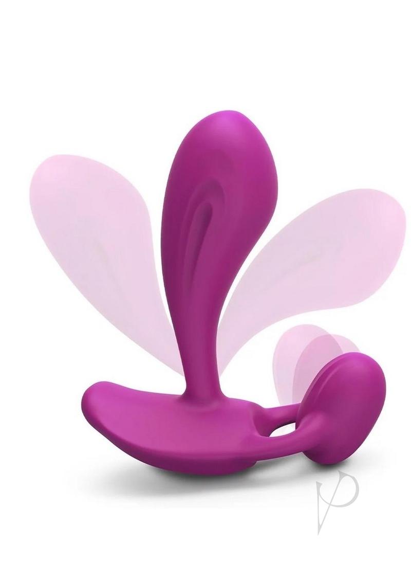 Witty Rechargeable Silicone Vibrator with Clitoral Stimulator