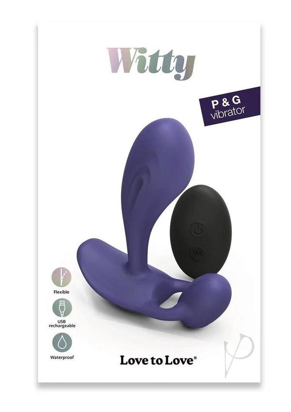 Witty Rechargeable Silicone Vibrator with Clitoral Stimulator