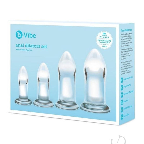 B-Vibes Anal Dilators Glass Plug Set (4 per Set) pelvictech B-Vibes Anal Dilators Glass Plug Set (4 per Set) pelvictech