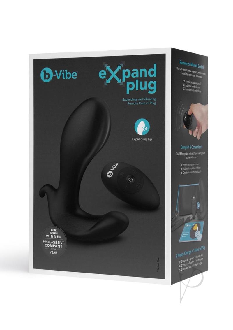 B-Vibe Expanding Anal Plug Rechargeable Silicone with Remote Control