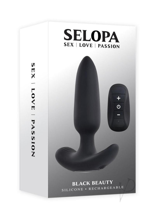 Selopa Black Beauty Rechargeable Silicone Vibrating Plug