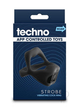 Techno Strobe Rechargeable Silicone App Compatible Cock Ring