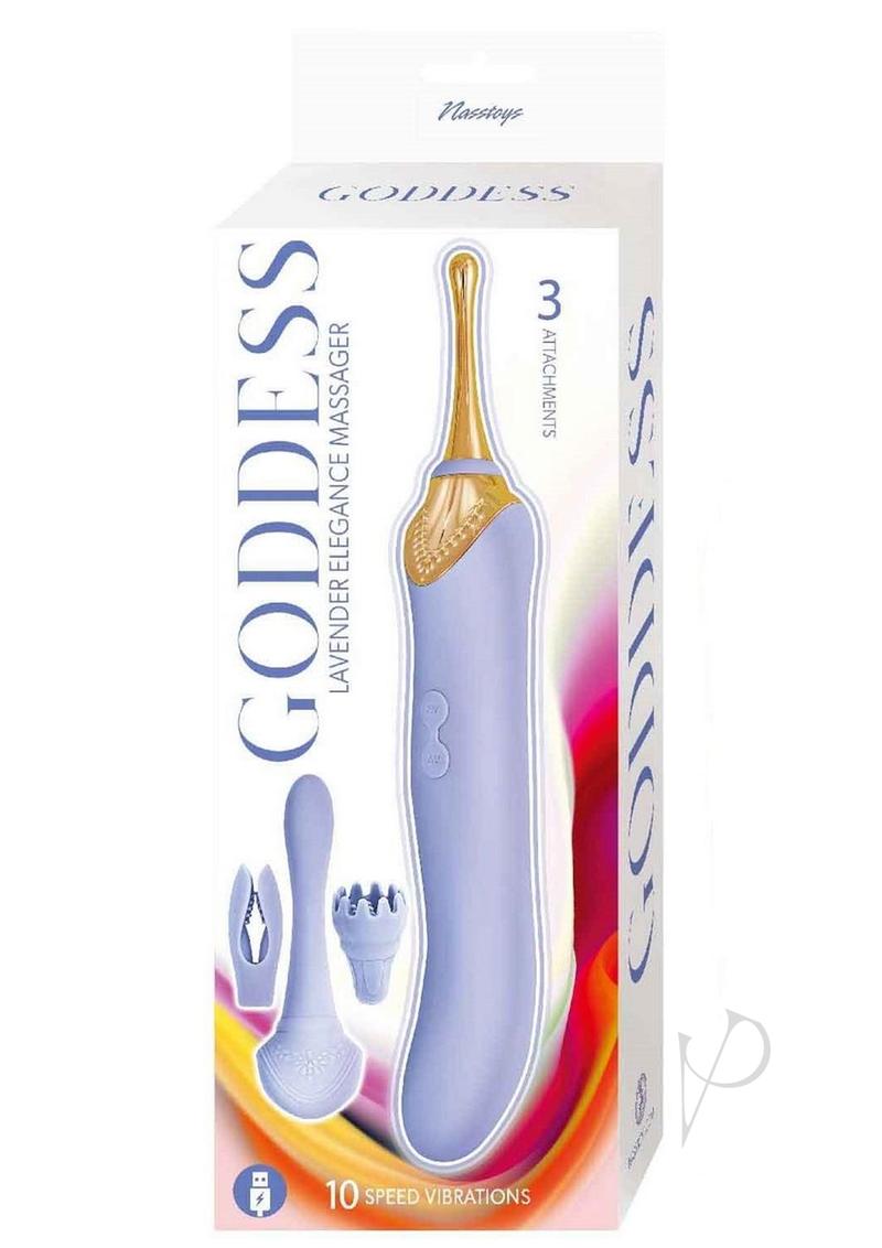 Goddess Lavender Elegance Rechargeable Silicone Dual End Massager