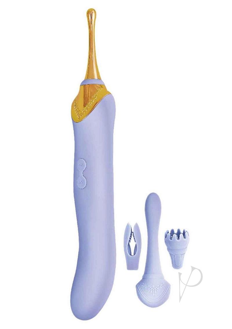 Goddess Lavender Elegance Rechargeable Silicone Dual End Massager