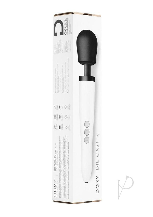 Doxy Die Cast R Wand Rechargeable Vibrating Body Massager - Stardust White