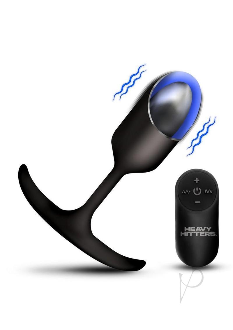 Heavy Hitters Vibrating Weighted Silicone Anal Plug -with remote pelvictech Heavy Hitters Vibrating Weighted Silicone Anal Plug -with remote pelvictech