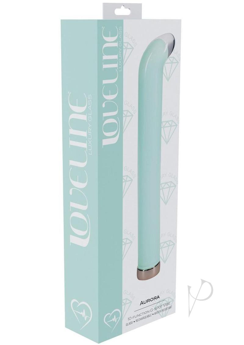 Loveline Aurora 10 Function G-Spot Rechargeable Glass Vibrator 6.3in