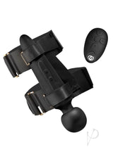 Master Series Thunderstick Thigh Strap Rechargeable Vibrating Wand with Harness