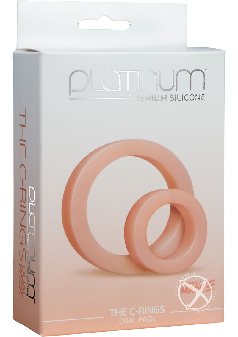 Platinum Premium Silicone The Penis Rings Dual Pack (2 Piece Kit) - White_0