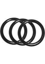 Performance VS1 Pure Premium Silicone Penis Rings (3 Pack) - Medium - Black_1