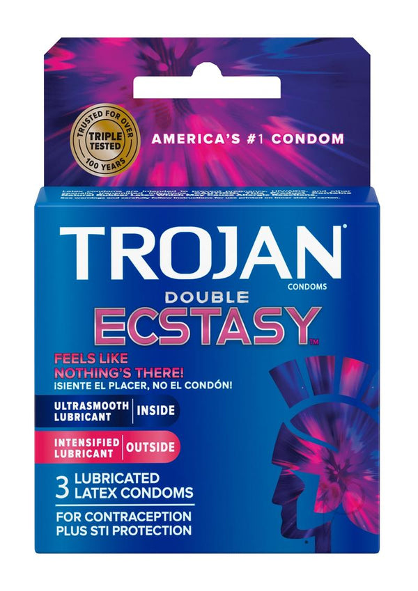 Trojan Double Ecstasy Condoms 3 Pack_0