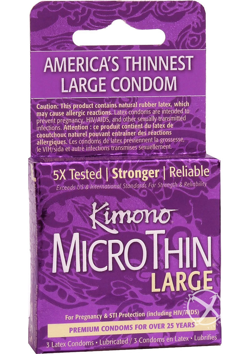 Kimono MicroThin Large Condoms 3 Pack_0