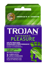 Trojan Extended Pleasure Premium Latex Condoms 3 Pack_0
