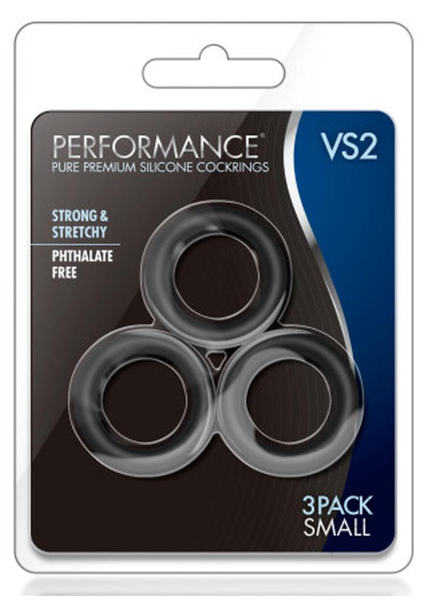 Performance VS2 Silicone Penis Rings (3-Pack) - Small