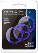 Performance VS1 Silicone Penis Rings (3-Pack) - Medium