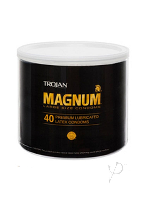 Trojan Magnum 40 Premium Lubricated Latex Condoms Large Size Condoms Bowl_0