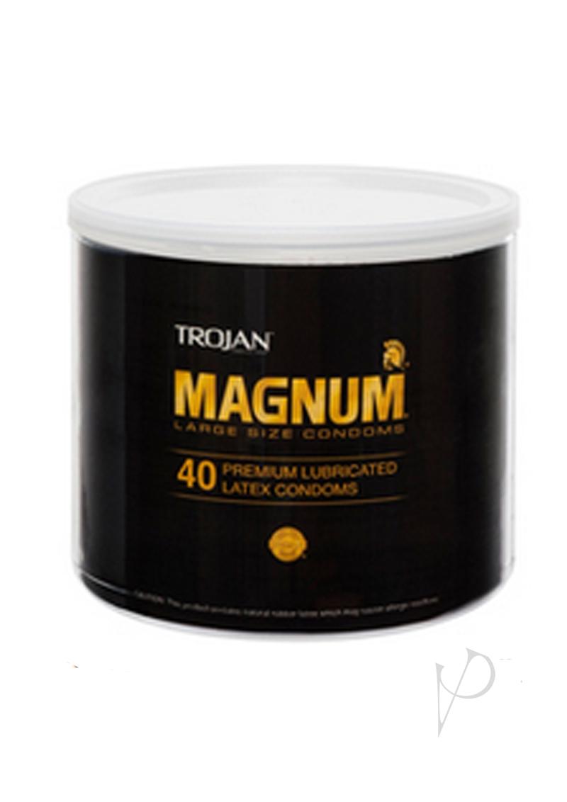Trojan Magnum 40 Premium Lubricated Latex Condoms Large Size Condoms Bowl_0