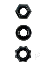 Renegade Chubbies Super Stretchable Penis Rings (Set of 3) - Black_1