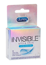Durex Invisible Ultra Thin Lubricated Latex Condoms 3-Pack_0
