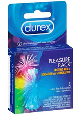 Durex Pleasure Pack Lubricated Latex Condoms 3-Pack_0