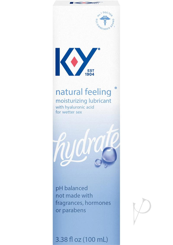 K-Y Hydrate Natural Feeling Moisturizing Lubricant with Hyaluronic Acid 3.38oz