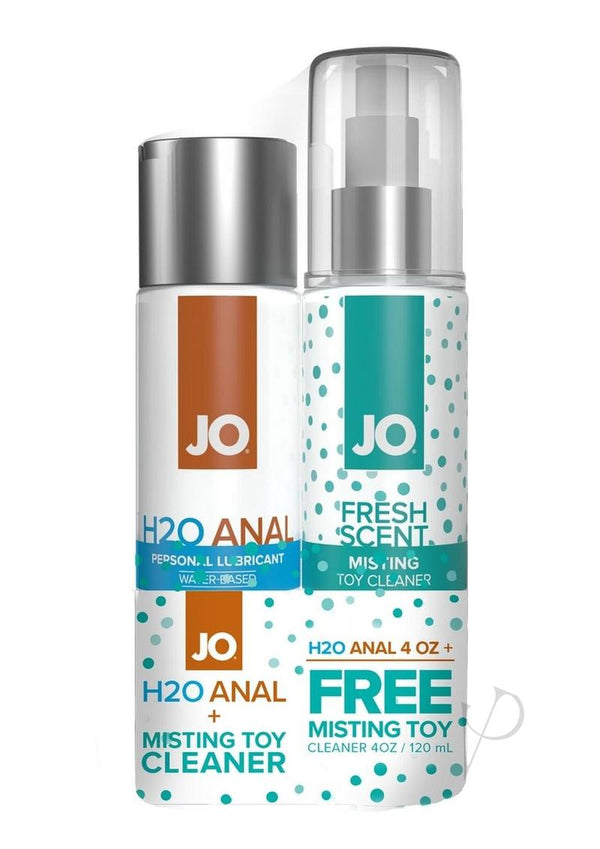 JO Gift With Purchase H2O Anal Lubricant 4oz & Misting Toy Cleaner 4oz Set