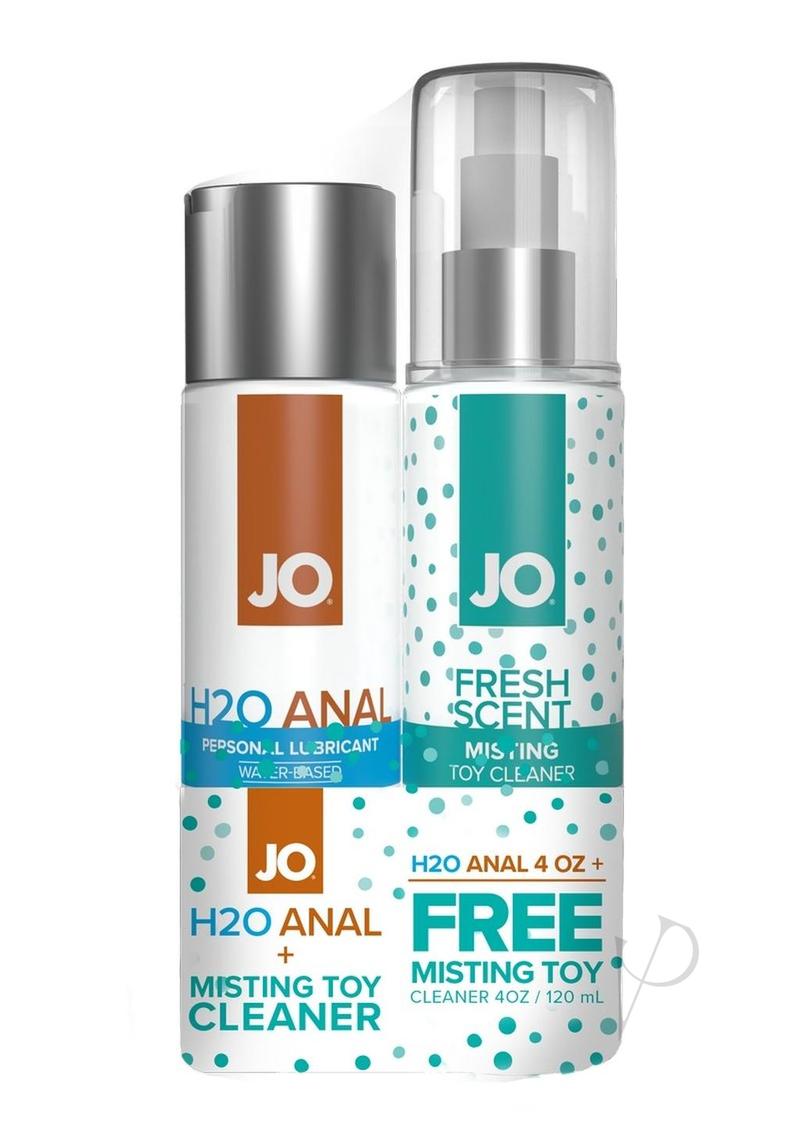 JO Gift With Purchase H2O Anal Lubricant 4oz & Misting Toy Cleaner 4oz Set