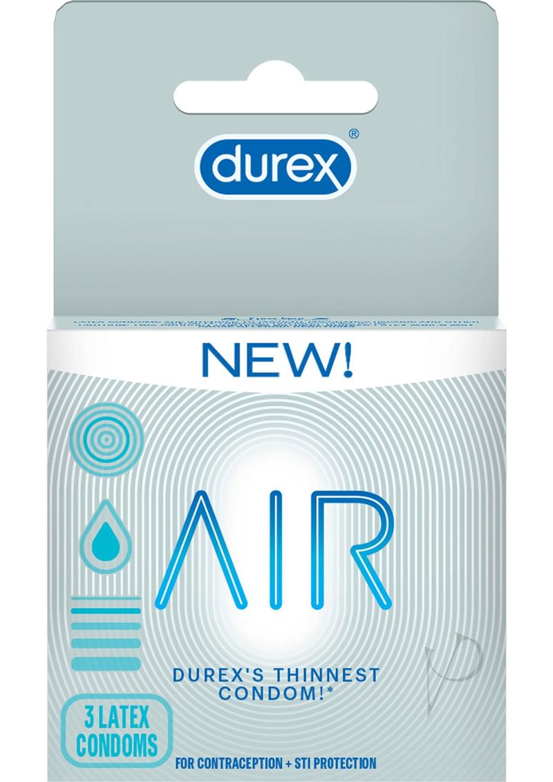 Durex Air Lubricated Extra Thin Latex Condoms (3-Pack)