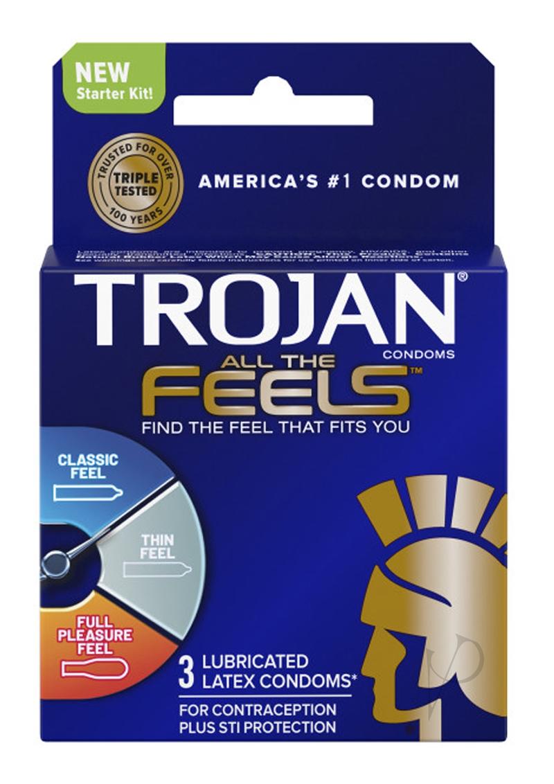 Trojan All The Feels Latex Lubricated Condoms (3-Pack)